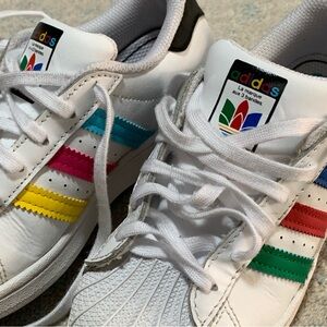 Adidas Superstar Colorful Stripes Sneakers